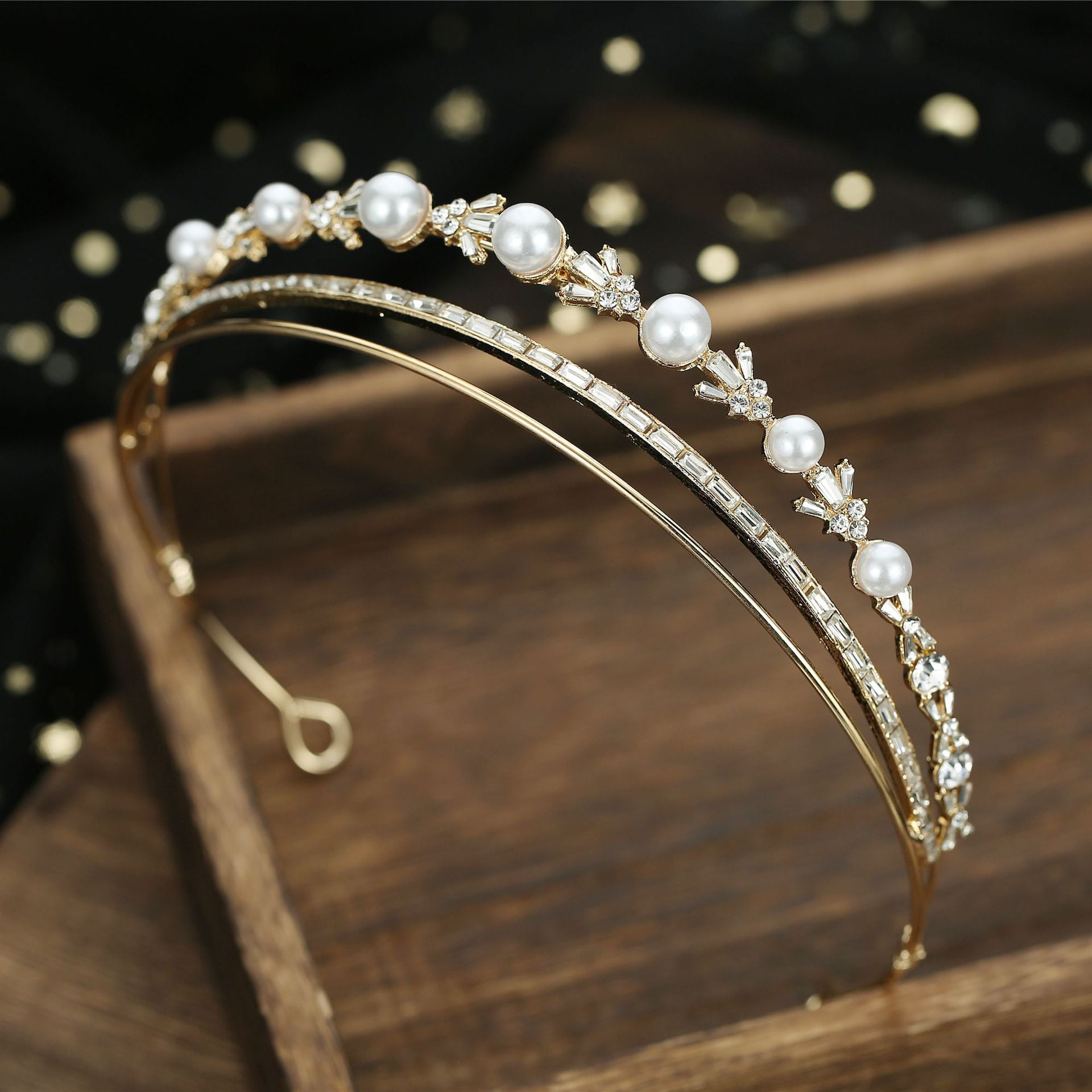 Charm Bridal Rhinestone Crystal Leaf Hair Hoop Wrap Headband Headpiece Headdress