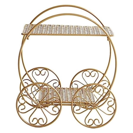 Cinderella Carriage Cupcake Stand 2 Tier - 14" Cake Display for Wedding, Birthday, Party - Round Dessert Tower Centerpiece for Events & Decorations