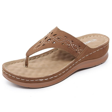 

Summer Comfortable Wedge Slippers Women Wear Thick Bottom Casual Beach Sandals