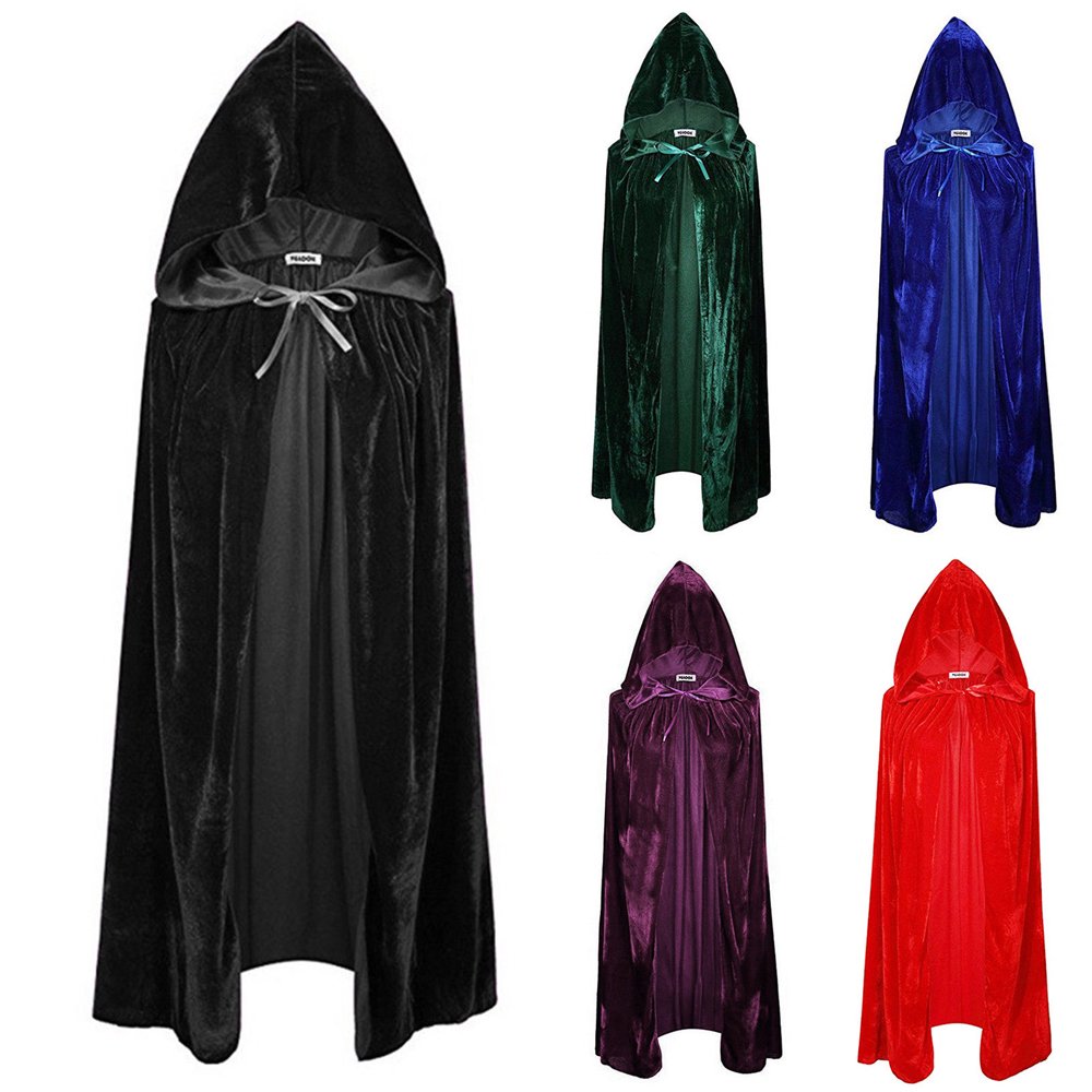 Halloween Witch Cloak Wizard Hooded Robe Cloak Cosplay Masquerade