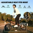 thumbnail image 3 of Folding Electric Bike for Adults 750W, 20Mph Top Speed, 20" Fat Tire Folding Electric Bicycle, 48V 10.4Ah Removable Battery Ebike with 35 Speed and Front Suspension  (Orange), 3 of 4