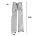 thumbnail image 7 of 1920s’ Vintage Flapper Accessories Costumes Sliver Gloves for Opera Wedding Halloween Gatsby Theme Party Performance, 7 of 7