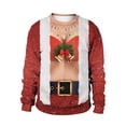thumbnail image 1 of ICHUANYI Clearance Women And Men Tops Couples Casual Long Sleeve Christmas Sweatshirt Pullover Shirts Blouse(Red, L) ICHUANYI WER2023081504152, 1 of 4