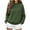 Army Green, variant on Hurxie Sweatshirt for Women Waffle Knit Crewneck Long Sleeve Casual High Low Pullover Sweatshirts Tops Wine,L
