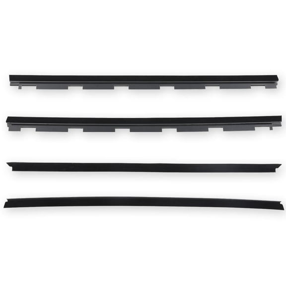 4PCS Fit for Chevy Truck Inner & Outer Window Sweep Felt Seal Weatherstrip Kit
