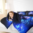 thumbnail image 3 of Erosebridal Kawaii Japanese Girl Twin Comforter Sets,Blue Wild Butterfly Bedding Set For Kids, Reversible 2-Piece, 3 of 7