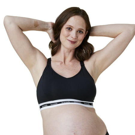 BRAVADO! DESIGNS Women s Original Sleep Nursing Bra  Full Cup Maternity Bra for Breastfeeding  Black  Medium