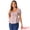 Pink, variant on DARING DIVA Women's Floral Neck Ruffle Peasant Top Blouse XS White