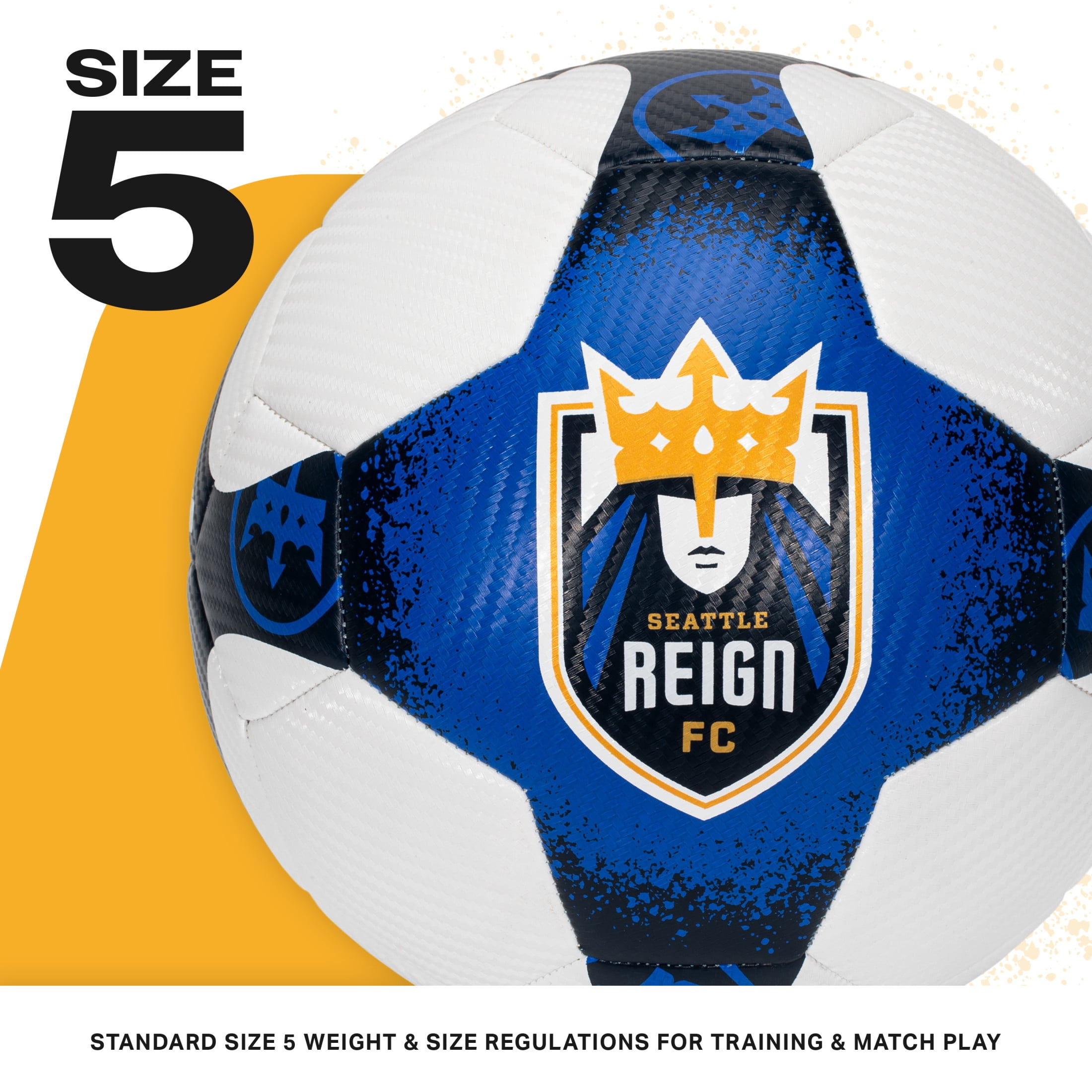 Franklin Sports NWSL Seattle Reign Soccer Ball - Official Size 5 Soccer Ball - Regulation Size + Weight Soccer Ball for Kids + Adults - Boys + Girls Soccer Ball - Air Pump Included
