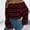 Wine, variant on Womens Oversized Sweater Striped Off The Shoulder Pullover Sweaters Cable Knit Tops S