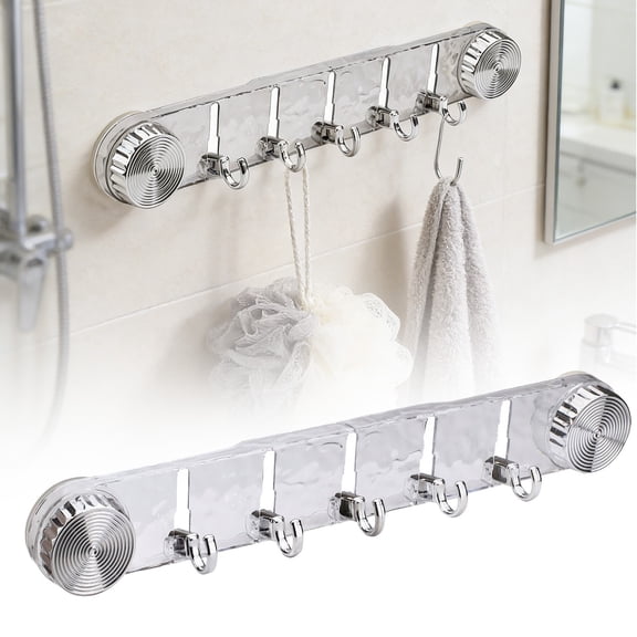 BinKFF Suction Cup Hooks, Vacuum Power Heavy Duty Shower Hooks for Inside Shower, No Drill Towel Hooks for Bathroom Wall, Kitchen, Glass, Mirror, Tile to Hang Towels, Robes
