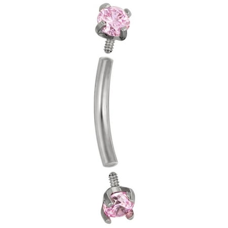 Black Eyebrow Ring - 16g 8mm Daith Earring, Eyebrow Ring and Rook Piercing Jewelry, Internally Threaded CZ Barbell