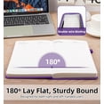 thumbnail image 5 of Lined Journal Notebook, 365 Pages, A5 Leather Journal for Writing, Hardcover Notebook with 100GSM Thick Paper, College Ruled, Daily Journal for Women & Men, Travel, Work, School, Note Taking, Purple, 5 of 7