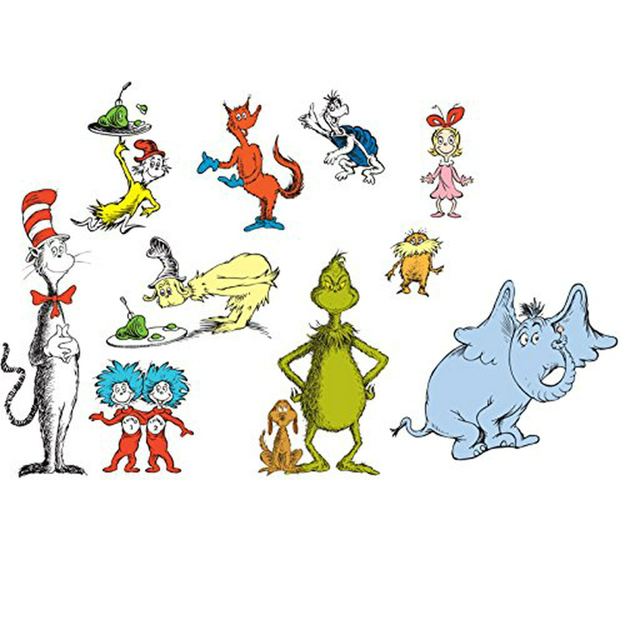 Birthdayexpress Dr Seuss Room Decor Removable Wall Decorations