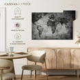 thumbnail image 5 of Elephant Stock Monochromatic World Map Wall Art - Horizontal Canvas Wall Art - Living Room Wall Decor - Map Canvas - Gray And Decor - 24" x 16", 5 of 8