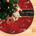 thumbnail image 5 of FMSHPON Valentine's Day Mother's Day Red Heart Love Xmas Christmas Tree Skirt Stand Mat for Holiday Party Decoration Indoor Outdoor 36 inches, 5 of 6