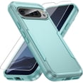 thumbnail image 1 of KOMI for Pixel 9 Case,Pixel 9 Pro Case,with Screen Protector,[Military Grade Drop Tested] Heavy-Duty Tough Rugged Shockproof Protective Case for Google Pixel 9, Green, 1 of 5