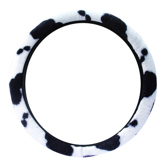 uvwlwu Steering Wheel Covers For Car Cows Print Car Steering Wheel Cover For Women Men Universal 15 Inches Car Accessories(White)