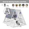 thumbnail image 3 of Backyard Weatherproof A-Frame Quail Cage with Galvanized Wire Mesh for 8 Quails, White, 3 of 8
