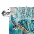 thumbnail image 2 of Valances for Windows Sea ​​turtle Starfish Compass Rod Pocket Short Curtain for Bathroom Living Room Bedroom Blue Ocean World 1 Panel 42x12in, 2 of 9