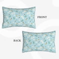 thumbnail image 2 of Sikiie Bee Flower Print Plush Pillow Cover, Wrinkle-proof and Stain-resistant Pillow Protector without Pillow Core, Home Decoration-20"x30", 2 of 6