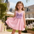 thumbnail image 2 of NIEWTR Robe Décontractée pour Fillette, Imprimé Vichy, Vêtements d'Été Sans Manches, Robe de Plage pour Enfants (Rose, 6-7 Ans), 2 of 9