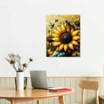 thumbnail image 3 of Farmhouse Sunflower Wall Art Country Floral Hummingbird Pictures Wall Decor Rustic Flower Inspirational Canvas Paintings Modern Artwork Home Decorations for Bathroom LivingRoom12*16inch/16*20inch&nbsp, 3 of 5