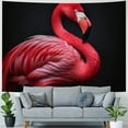 thumbnail image 4 of Orinice Flamingo Black Background Tapestry Wall Hanging Wall Tapestries Decorative Wall Art Aesthetic Tapestry Curtain Home Decoration Tapestry for Bedroom Dorm Living Room Backdrop  50x40inch, 4 of 6