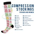 thumbnail image 2 of FORMRS Womens Knee High Socks Casual Long Thick Travel Daily Wear, 1 Pair, Gummy Bear Pattern, 2 of 6
