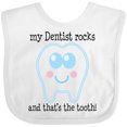 thumbnail image 3 of Inktastic Dentist Rocks Tooth Boys or Girls Baby Bib, 3 of 4