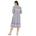 thumbnail image 4 of Oussum Women Floral Summer Midi Dresses Plus Size Casual Dress Online, Gray Size 1X, 4 of 7