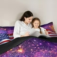thumbnail image 5 of jejeloiu Fourth Of July Bedding Comforter Set,American Flag Pattern Twin Comforter Sets,Red White Blue Bedding Set For Men Women,Super Cozy Room Decor Reversible,2pcs, 5 of 8