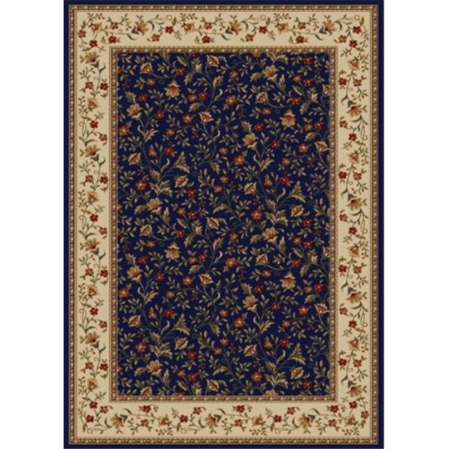 Radici 1593-1176-NAVY Como Rectangular Navy Blue Traditional Italy Area Rug- 5 ft. 3 in. W x 5 ft. 3 in. H