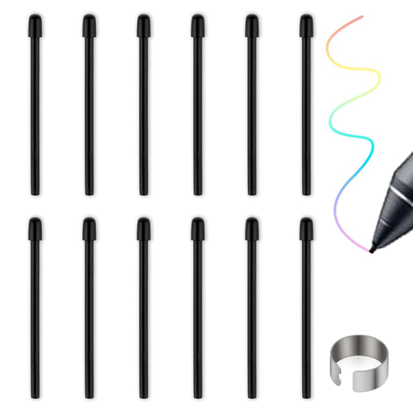 Standard Pen Nibs for , 24Pcs Black Replacement Refill Pen Tips for Intuos Pro, IMobileStudio Pro