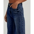thumbnail image 3 of Women's Wide Leg Jeans Casual Baggy Denim Pants with Frayed Raw Hem, 3 of 5