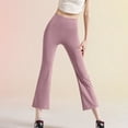 thumbnail image 2 of AINIYS High Waisted Relaxed Straight Leg Capris Pants for Women Commute Shopping Weekend Pink S, 2 of 9