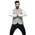 thumbnail image 3 of Atasi Geometric Marriage Ethnic Coat For Men Printed Nehru Jacket Mens Bandhgala Casual Vest Jacket-Medium, 3 of 6