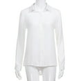 thumbnail image 5 of Clearance Sales Super Soft Wrinkle Free Button Down Shirts for Women Formal Work Dress Blouses Tops Womens Button Down Shirts Boyfriend Long Sleeve Oversized Blouses Tops, 5 of 6