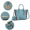 thumbnail image 4 of MKF Collection Joelle Women’s Faux-Snake Embossed Handbag Tote bag With Matching Wallet Purse by Mia K- 2 pieces - Denim, 4 of 9