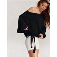 thumbnail image 6 of Women'S Sweatshirts Oversized Off the Shoulder Pullover Tops Casual Long Sleeve Comfy Fall Outfits Black L, 6 of 9