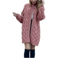 thumbnail image 1 of Women Casual Long Solid Sleeve Color Button Open Stitch Coat Cardigans Long Outwear Top, 1 of 5