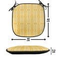 thumbnail image 3 of Abstract Chair Seating Cushion, Ogee Pattern Inspired Design Modern Geometric and Classic Monochrome, Soft Seat Pads for Office with Anti-slip Backing, 16"x16", Pale Orange and White, by Ambesonne, 3 of 6