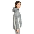 thumbnail image 3 of Nautica B15028136 Womens Nautical Mile Hooded Puffer Jacket, Graphite & Antique White - Extra Large, 3 of 3