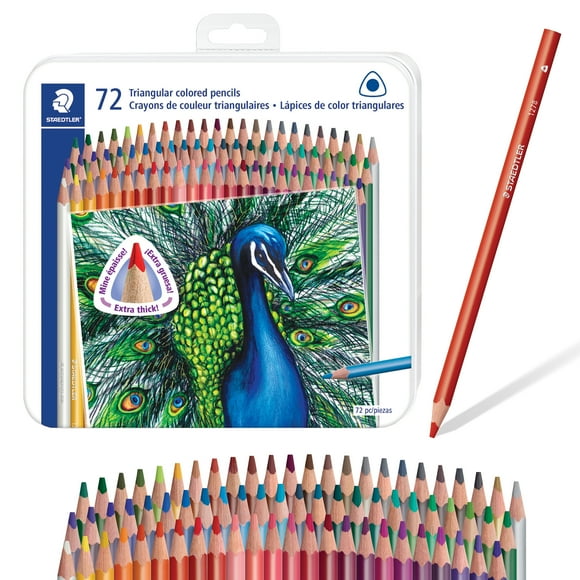 Staedtler crayons de couleur triangulaire, Ensemble de 72 couleurs