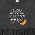 thumbnail image 4 of Inktastic I Love My Sisters to the Moon and Back Girls Baby Dress, 4 of 5