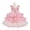 E106-Red, variant on Girls' Short Sleeve Round Neck Formal Dress, Fashionable Spliced ​​Mesh Back Zipper Dress Princess Dress, Children's Layered Sweet Puffy Princess Dress