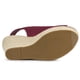 thumbnail image 5 of Sandalias De Cuña Tacón De Plataforma Alpargata Para Mujer Borgoña 35, 5 of 6