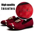 thumbnail image 5 of JITAI Mens Dress Tuxedo Shoes for Men Slip-on Loafers Red Size 13, 5 of 5