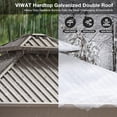 10x12 FT Hardtop Gazebo with Aluminum Frame, Galvanized Steel Double