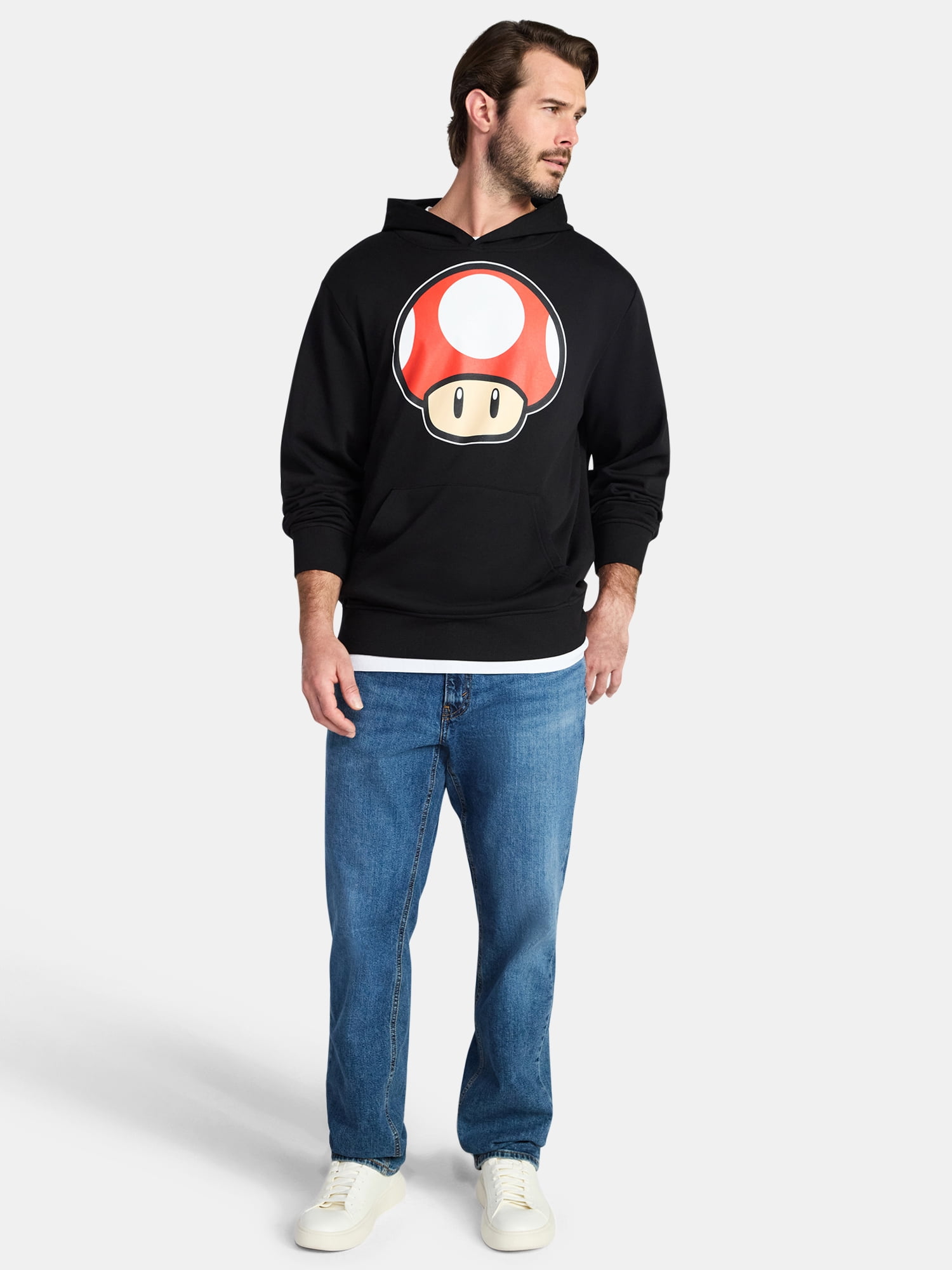Super Mario Men's and Big Men's Toad Graphic Hoodie, Sizes XS-3XL